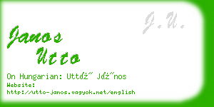 janos utto business card